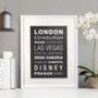 Personalised 'Favourite Destinations' Print, thumbnail 1 of 6