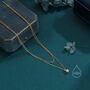 Sterling Silver Genuine Freshwater Pearl Double Layer Pendant Necklace, thumbnail 6 of 12