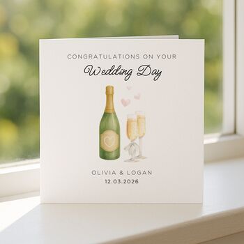 Personalised Congratulations Wedding Card For Couple, 7 of 7