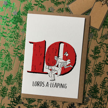 12 Days Of Christmas Christmas Cards, 10 of 12