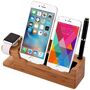 Two In One Bamboo Multifunction Charger Stand Dock, thumbnail 1 of 10