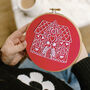 Gingerbread House Christmas Embroidery Kit, thumbnail 1 of 6
