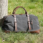 Canvas Holdall Duffel With Front Pockets, thumbnail 1 of 12