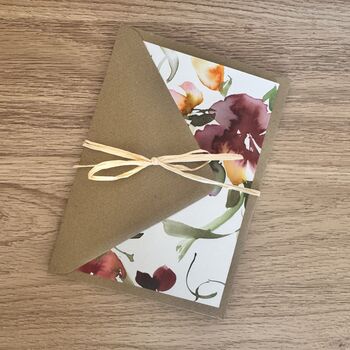 Hand Painted Watercolour Floral Card Set Of Two, 5 of 5