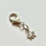 Sterling Silver 925 Clip On Lotus Charm, thumbnail 4 of 6