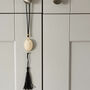 Hanging Cameo Decoration With Tassel In Jesmonite, thumbnail 5 of 8