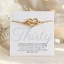 30th Birthday Gift For Her, Heart Infinity Bracelet, thumbnail 1 of 11
