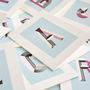 Pack Of Five X Blank Monogram Card Sets, thumbnail 1 of 12