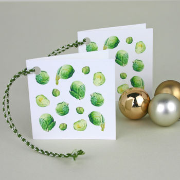 Christmas Gift Tags With ' Sprouts ' Illustration, 2 of 3