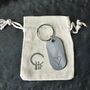 11th Anniversary Gift; Steel Dog Tag Key Ring, thumbnail 12 of 12