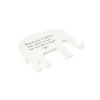 Ceramic Elephant Ring Dish With Slogan And Gift Box, 4 of 5