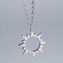 Sterling Silver Sparkly Sun Pendant Necklace, thumbnail 1 of 4