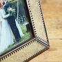 6x4' Recycled Glass And Antique Brass Metal Photo Frame, thumbnail 6 of 8