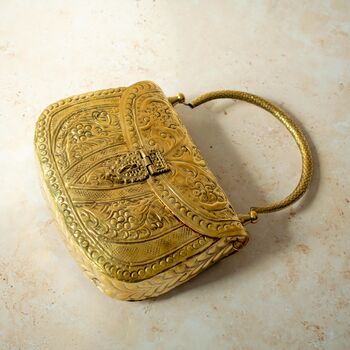 Vaniya Gold Brass Clutch, 5 of 6