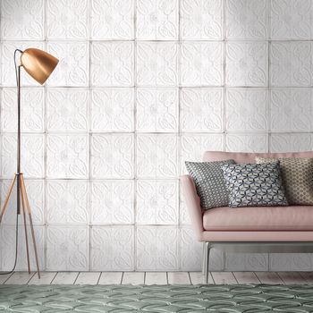 Tin Tile In White Wallpaper, 2 of 4