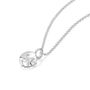 Tiny Crystal Oval Urn Ashes Necklace – Silver, thumbnail 5 of 6