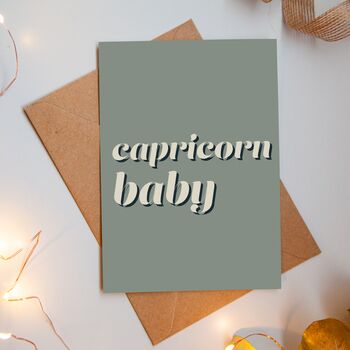 Zodiac Astrology Star Sign Retro Greetings Card, 4 of 8