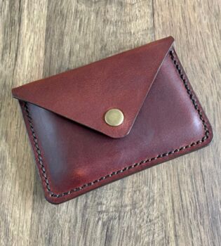 Brown Leather Handmade Card Wallet, 3 of 7