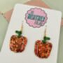 Bell Pepper Glitter Resin Earrings, thumbnail 3 of 11