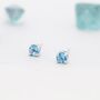 Natural Topaz Stud Earrings In Sterling Silver, thumbnail 1 of 12