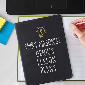 Personalised Light Bulb Hardback Notebook, 4 of 4