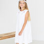 Girl's White Cotton Dragonfly Nightdress, thumbnail 1 of 6