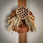 Dried Palm Fiber Wreath With Lotus, thumbnail 2 of 4