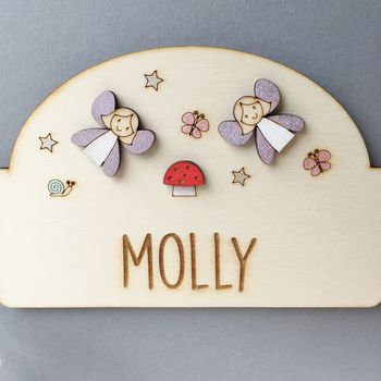 Personalised Fairy Name Plaque, 3 of 4