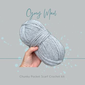 Chunky Pocket Scarf Crochet Kit, 3 of 8