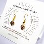 February Birthstone Heart Drop Earrings Gift, thumbnail 3 of 6