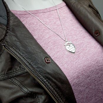 Sterling Silver Love Necklace With Secret Sentiment, 2 of 3