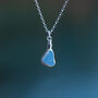 Cornish Sea Ceramic Pendant Small Blue, thumbnail 2 of 4