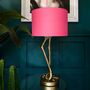 Flamingo Gold Leggy Pink Shade Table Lamp, thumbnail 1 of 3