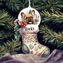Personalised French Bulldog Christmas Stocking Bauble, thumbnail 2 of 2