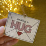 Send A Hug Wooden Christmas Tree Decoration Keepsake, thumbnail 7 of 7