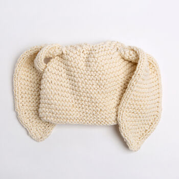 Baby Bunny Ear Hat Easy Knitting Kit Easter, 3 of 10