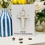 Personalised First Communion Card Cross Wooden Keepsake, thumbnail 4 of 9