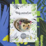 Inky Hedgehog Eco Wooden Pin Brooch, thumbnail 1 of 7