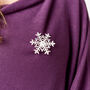 Soft Knit Poncho And Festive Magnetic Brooch Set, thumbnail 2 of 10