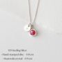 80th Birthday Gift For Women Birthstone And Initial Necklace, thumbnail 9 of 10