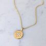 The Starburst Disc Gold Plated Necklace, thumbnail 1 of 5