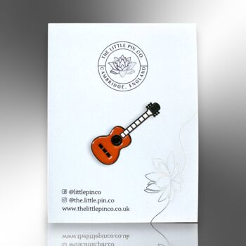 Acoustic Guitar Musical Instrument Enamel Pin Badge, 4 of 8