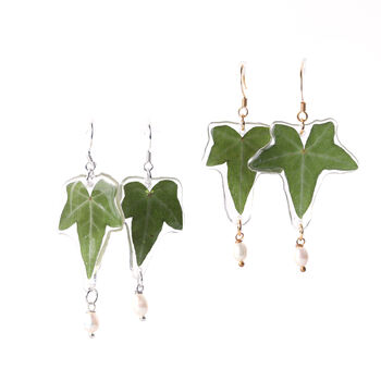 Ivy And Freshwater Pearl Earrings, 2 of 2