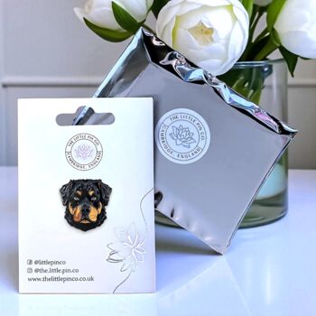 Rottweiler Dog Breed Enamel Lapel Pin, Gifts For Dog Lovers, 2 of 9