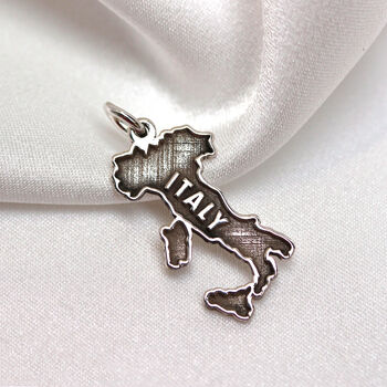 Personalised Sterling Silver Any Country Map Charm, 9 of 12