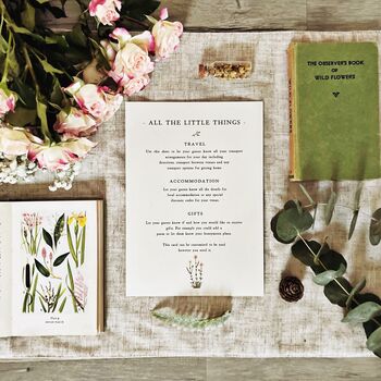 Vintage Wildflower Botanical Wedding Invitation Stationery, 9 of 12