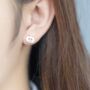 Sterling Silver Ghost And Pumpkin Stud Earrings, thumbnail 2 of 8