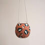 Leopard Print Round Hanging Plant Pots, thumbnail 8 of 10