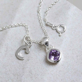 Sterling Silver Birthstone Necklaces, 10 of 12