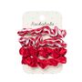 School Check And Satin Scrunchie Set Red, thumbnail 1 of 2